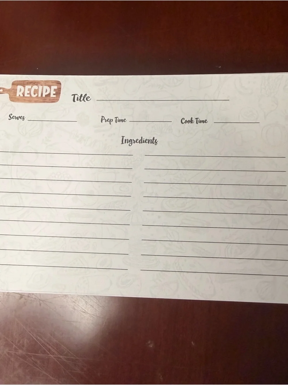 Recipe Card Set with Category Dividers - Soups, Salads, Entrees, Desserts 5x7